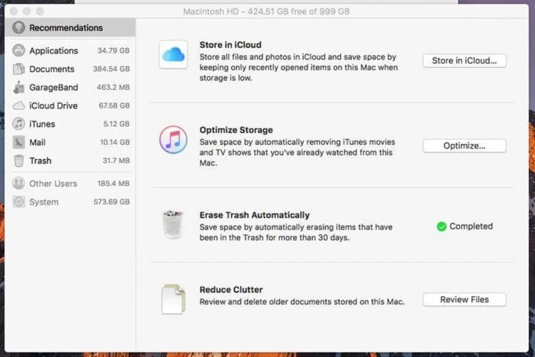 Cómo liberar espacio en disco en Mac