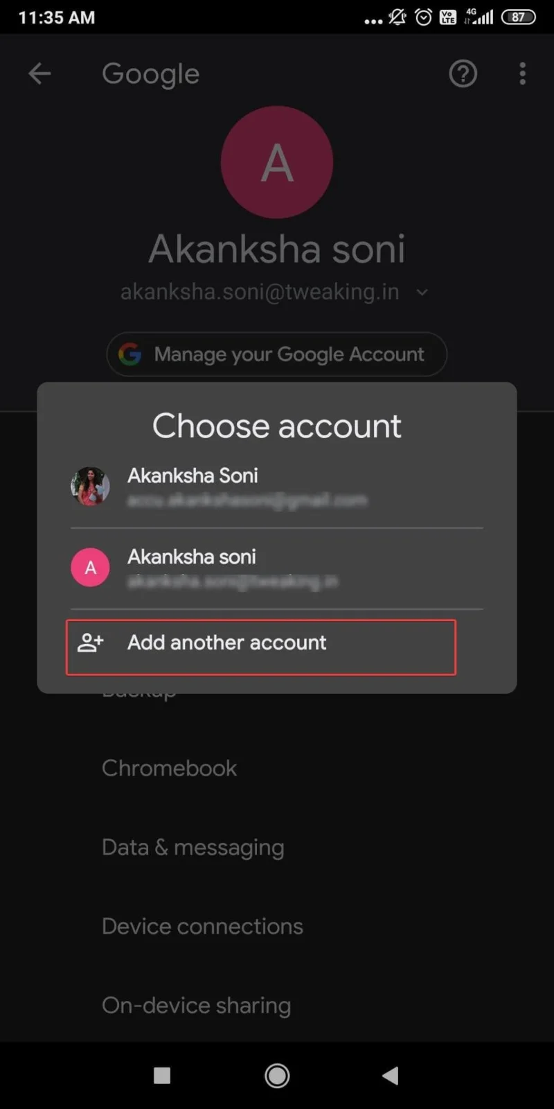 Comment modifier mon compte Google par défaut&nbsp;?