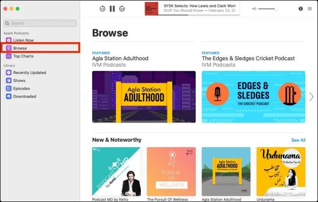 วิธีใช้แอพ Podcasts บน macOS Catalina
