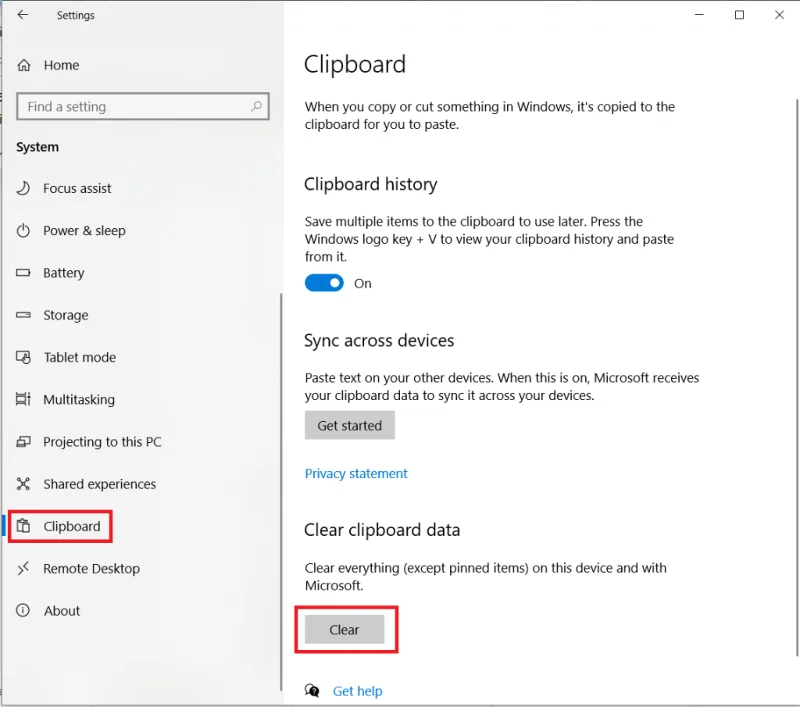 Как очистить буфер обмена Windows 10