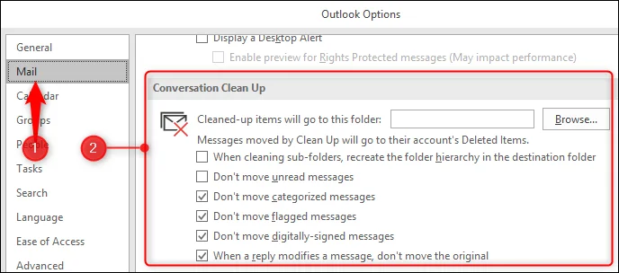 MS Outlook: herramienta de limpieza de conversaciones para mantener organizados sus correos electrónicos