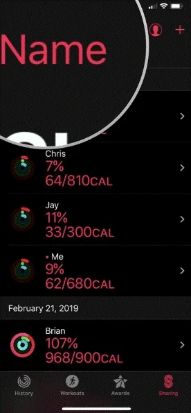 Étapes pour configurer le partage d'activité sur Apple Watch