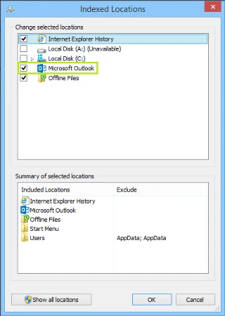 Comment résoudre le problème de recherche Outlook