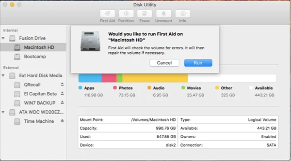 Eroare „Utilitarul de disc nu poate repara acest disc” pe MacBook (rezolvată)