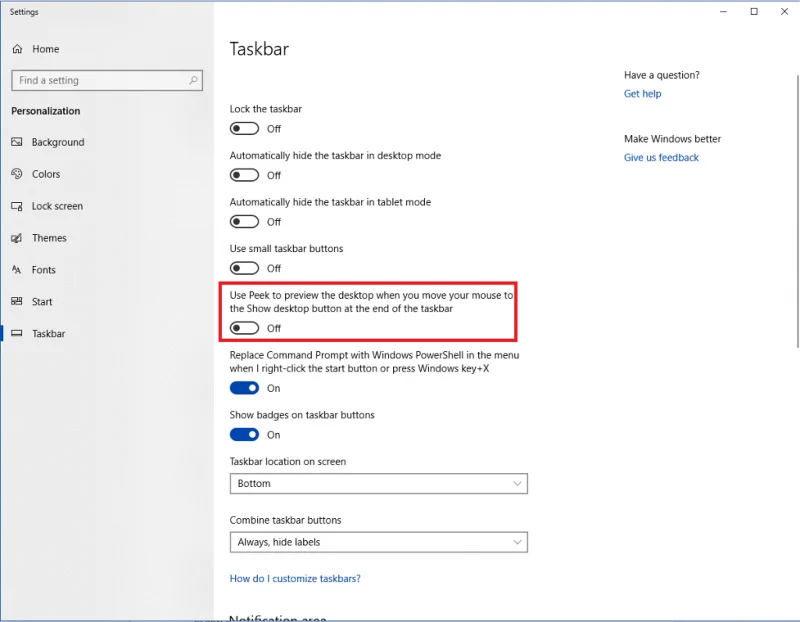 Cómo personalizar la barra de tareas de Windows 10