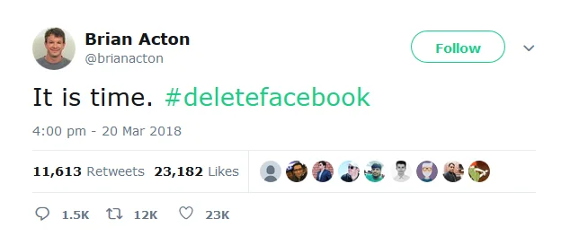 ยุติการขุดข้อมูล: #deletefacebook
