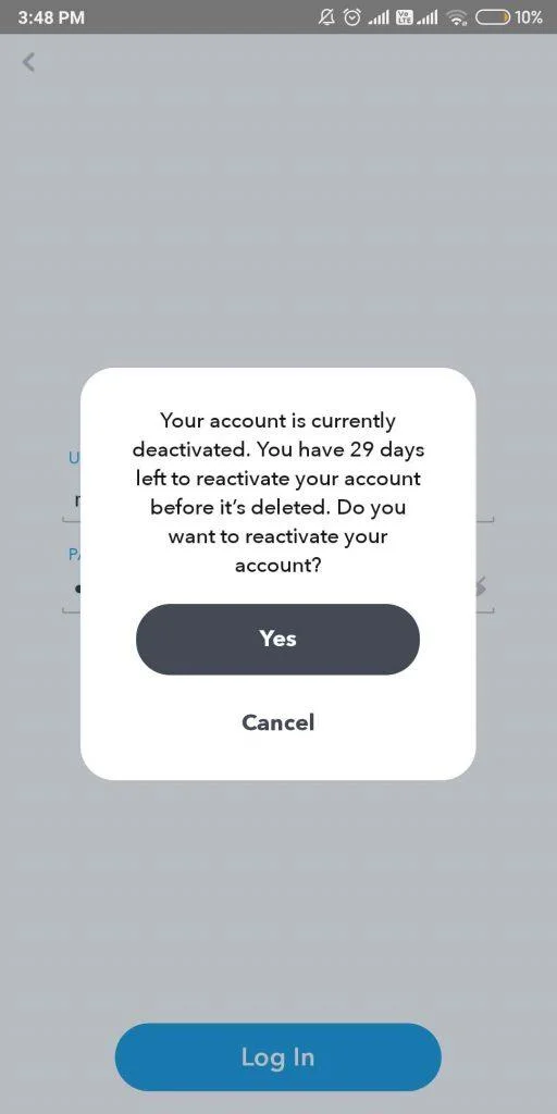 Cum să reactivați contul Snapchat: pași rapidi