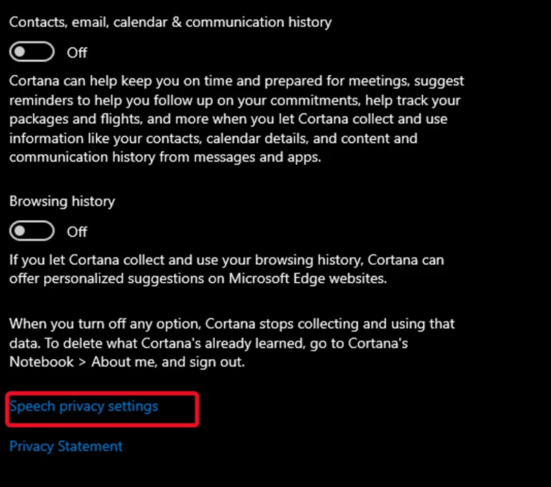 Cómo eliminar grabaciones de Cortana y deshabilitar a Cortana para que no grabe su voz