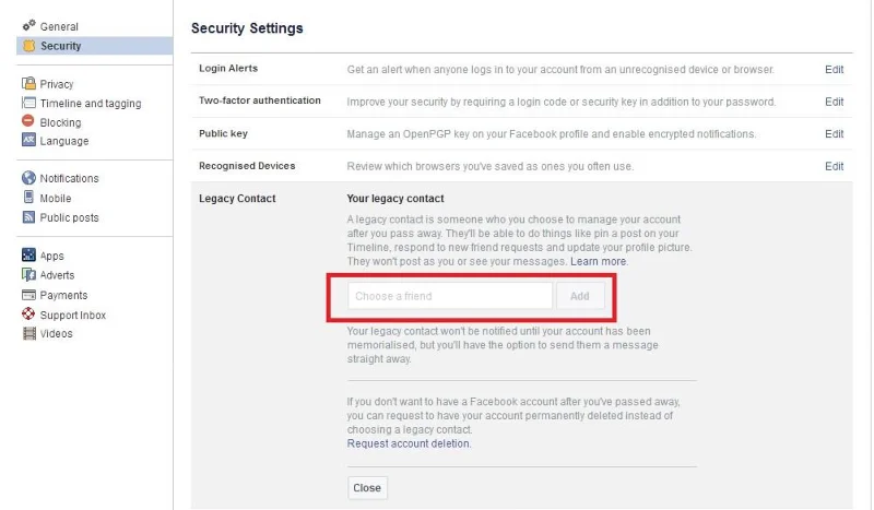 Cara Menambahkan Kontak Lama Agar Akun Facebook Anda Tetap Hidup Selamanya