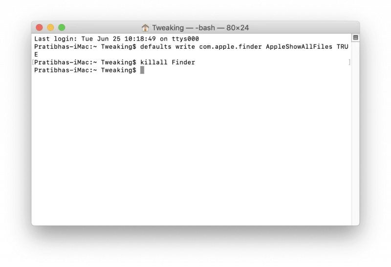 วิธีเปิดใช้งานคุณสมบัติที่ซ่อนอยู่โดยใช้ Terminal บน Mac