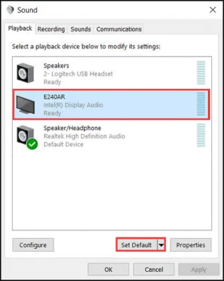 Как исправить неработающий звук HDMI в Windows 10?