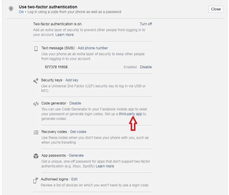 So verwenden Sie Google Authenticator zum Generieren eines Sicherheitscodes für Facebook
