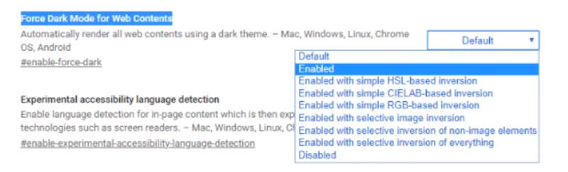 ¿Cómo convertir todos los sitios web en Google Chrome en modo oscuro?