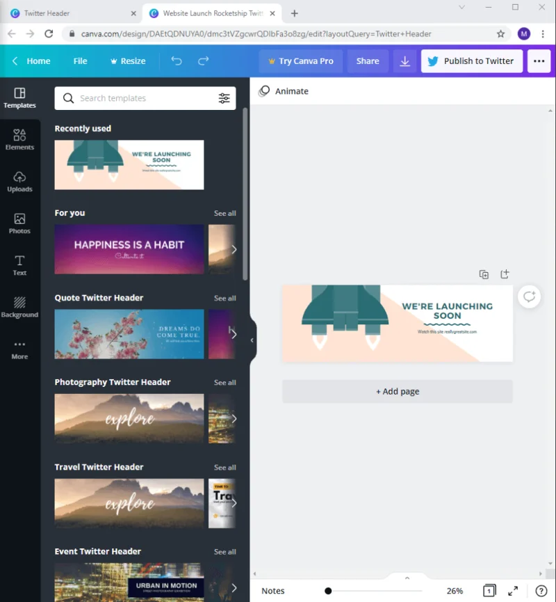 Cara Membuat Banner Twitter Menggunakan Canva