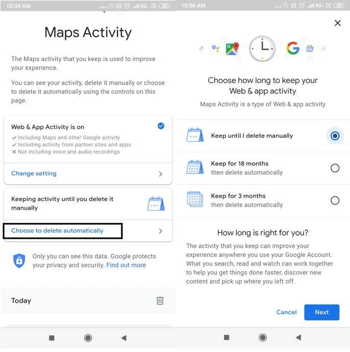 ¿Cómo eliminar el historial de Google Maps y habilitar el modo incógnito?