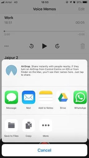 Cómo operar la aplicación de notas de voz de Apple