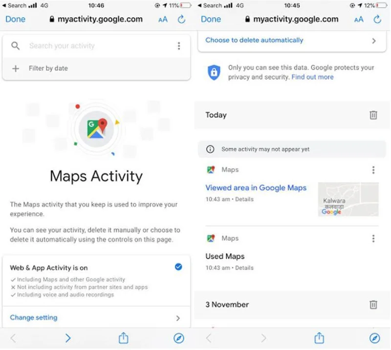 ¿Cómo eliminar el historial de Google Maps y habilitar el modo incógnito?
