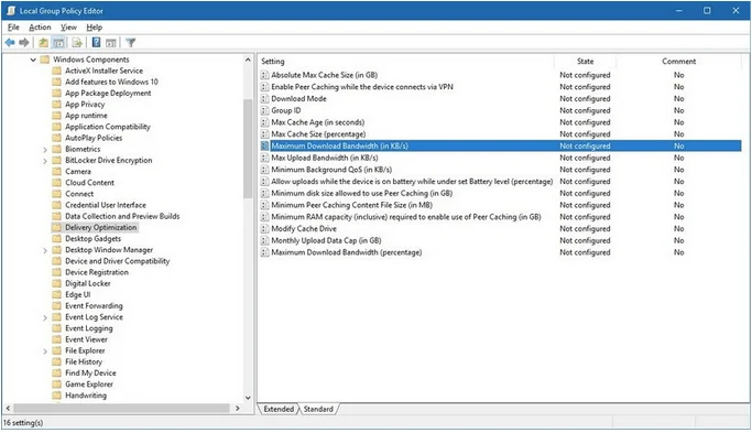 Windows 10'da Windows Update Bant Genişliği Nasıl Sınırlanır