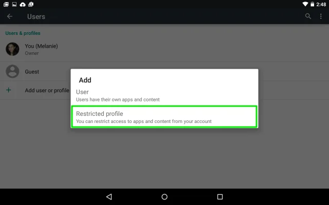 Android Tabletlerde Ebeveyn Kontrolü İçin Kısıtlı Profiller Nasıl Kullanılır