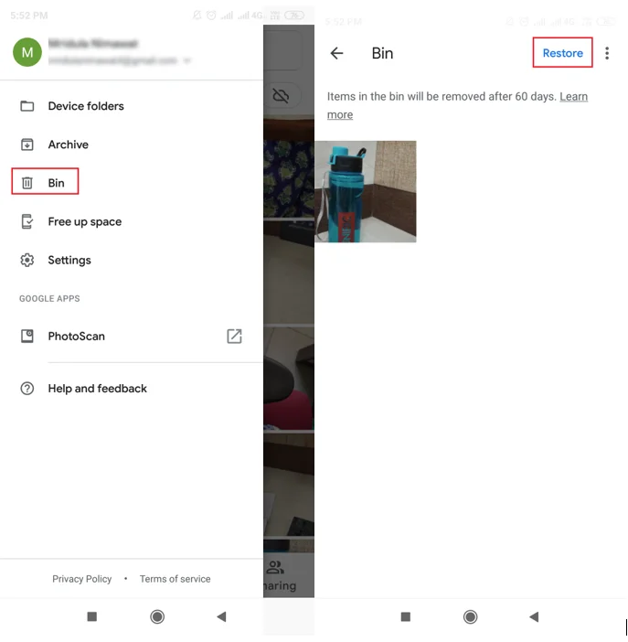 Comment récupérer des photos supprimées de Google Photos ?