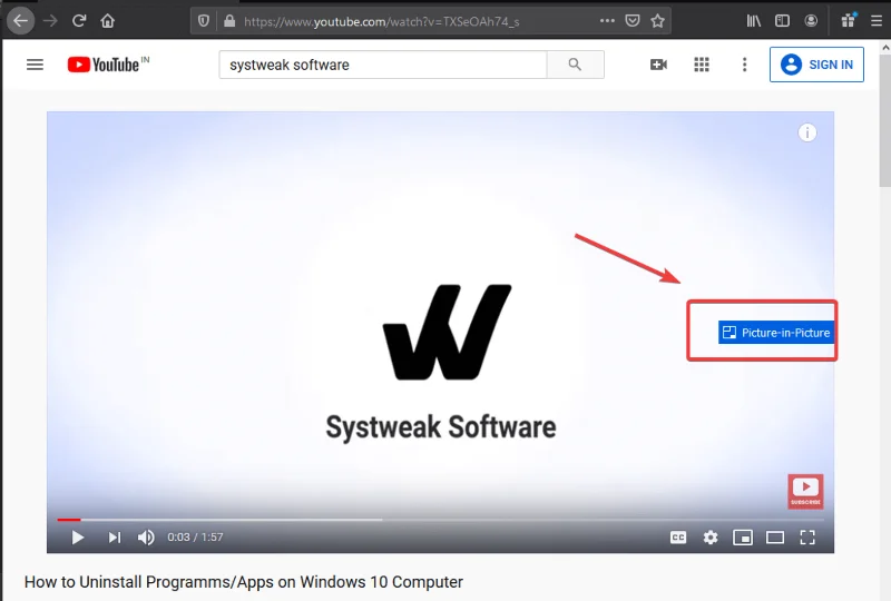 Firefoxブラウザでピクチャーモードでピクチャーを使用する方法