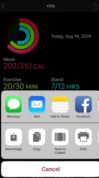 Étapes pour configurer le partage d'activité sur Apple Watch