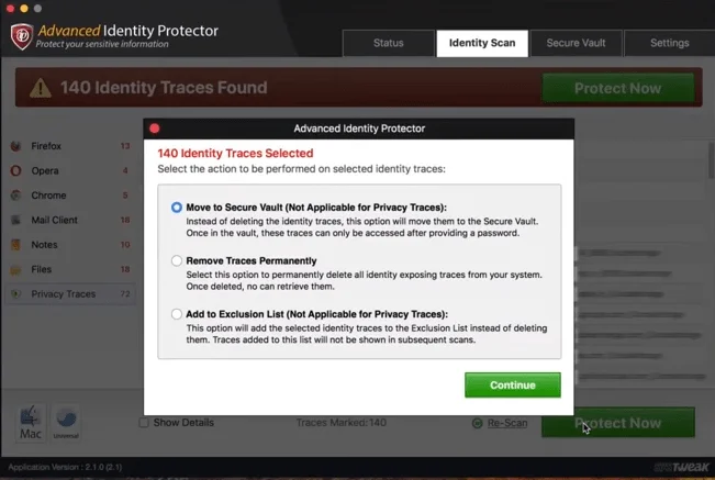 Protector de identidad avanzado de Systweak: herramienta para prevenir el robo de identidad