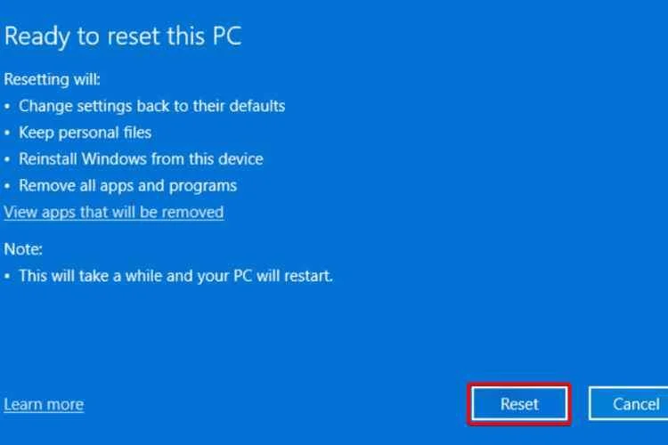 Cara Reset Pabrik Windows 11