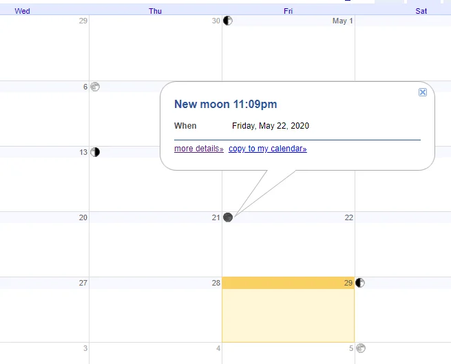 Bagaimana Mengaktifkan Kalender Fase Bulan Di Kalender Google Anda?