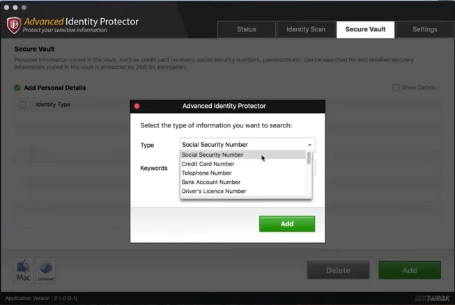 Protector de identidad avanzado de Systweak: herramienta para prevenir el robo de identidad