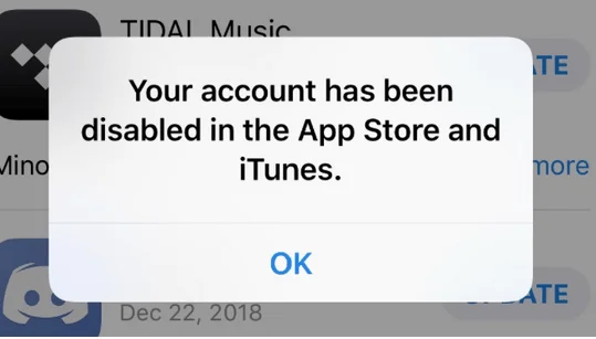 Votre compte a été désactivé dans l'App Store et iTunes (réparé)