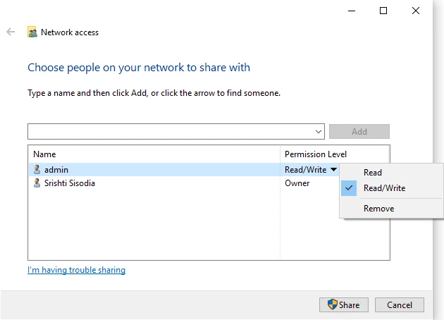 Pasos para ver carpetas y archivos compartidos en Windows 10
