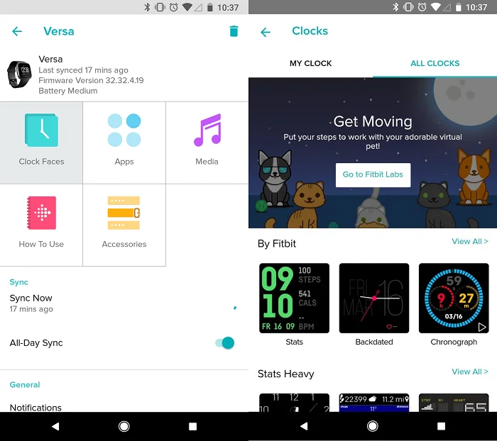 Cadrans d'horloge Fitbit Versa