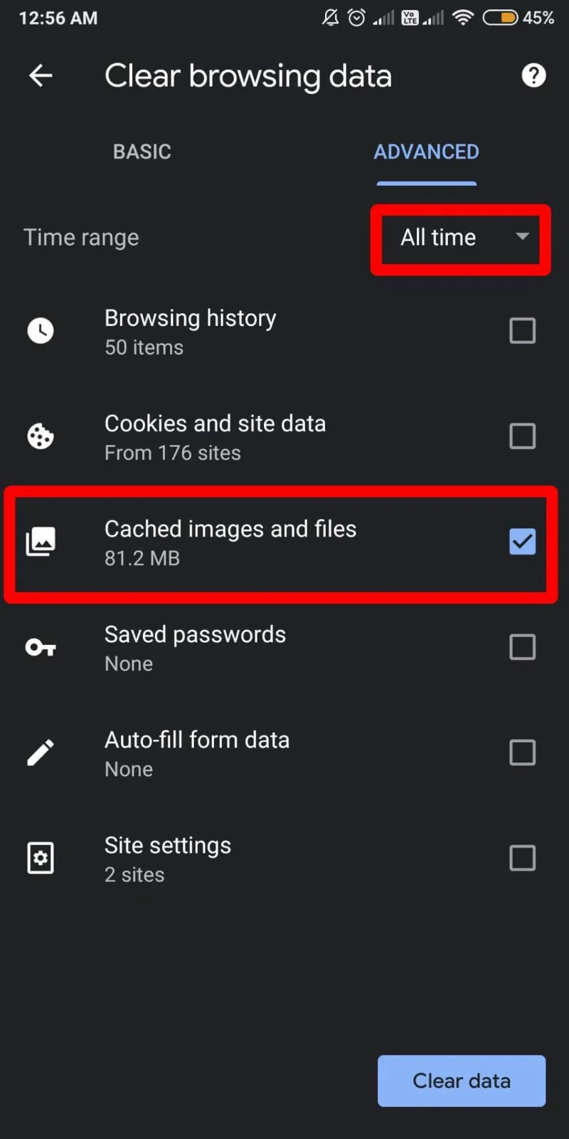Cum să ștergeți memoria cache Android