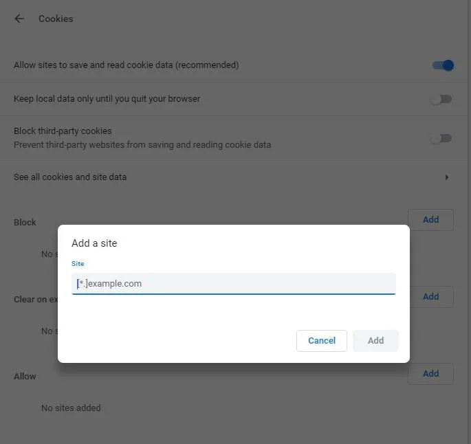 Cómo deshabilitar las cookies en Google Chrome
