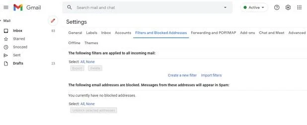 Recuperare mesaje Gmail