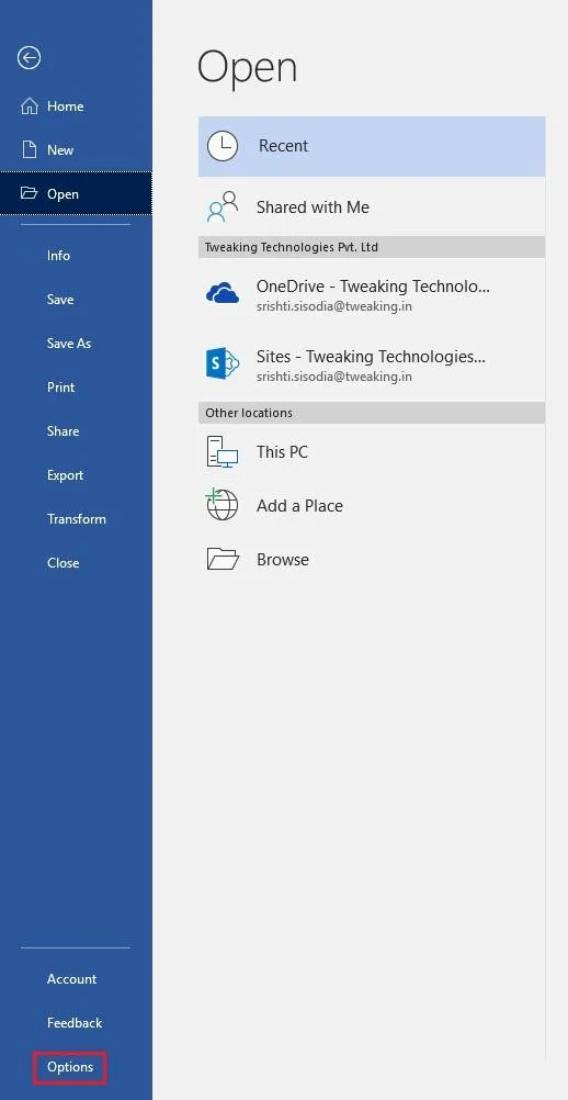 在 Windows 10 上恢復未保存的 Word 文檔的步驟