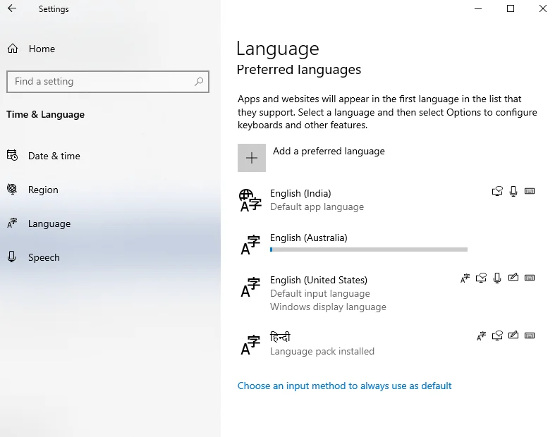 Как изменить языковые настройки в Windows 10