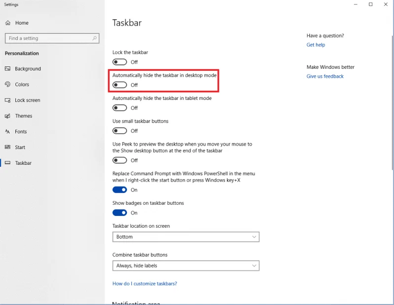 Cómo personalizar la barra de tareas de Windows 10