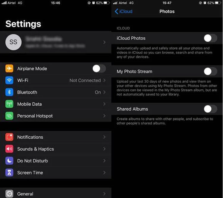 Cómo eliminar fotos de iPhone pero no de iCloud