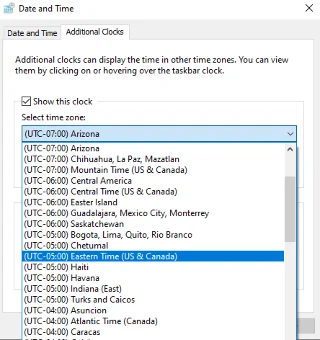 Bagaimana Cara Menampilkan Banyak Jam di Taskbar Windows 10?
