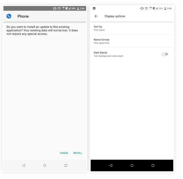 Formas de habilitar el modo oscuro en la aplicación de teléfono de Google