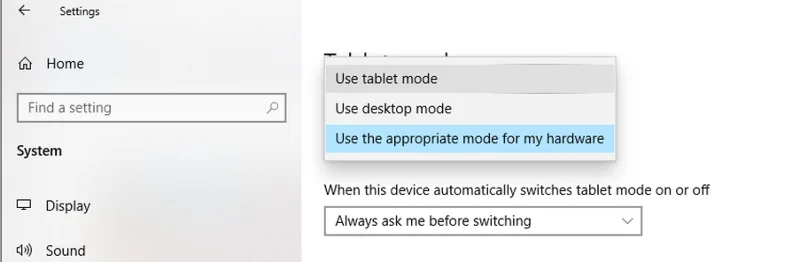 Как исправить неработающий режим планшета Windows 10?