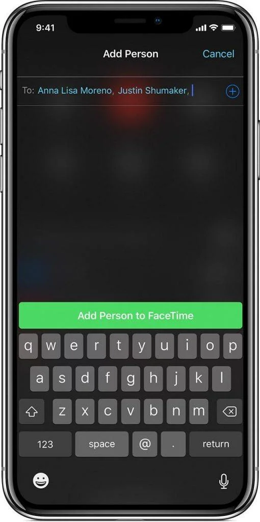 iOS 12.1を実行しているiPhoneでGroupFaceTimeを使用するにはどうすればよいですか？