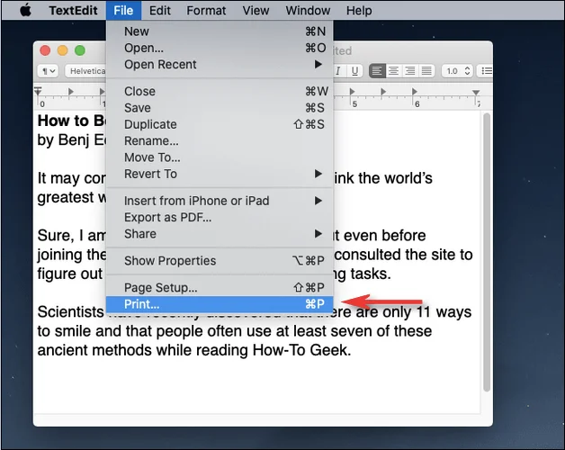 Как распечатать в PDF на macOS