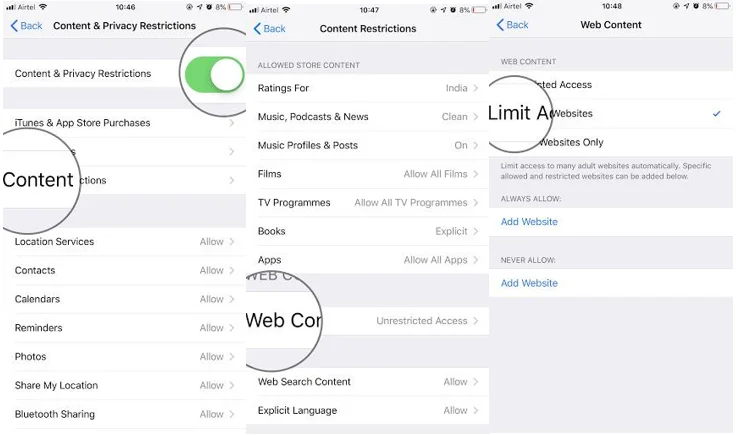 İPhone'da Safari'de Belirli Web Sitelerini Nasıl Kısıtlayabilirsiniz?