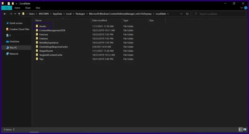 Cách lưu hình ảnh nổi bật trên Windows 11