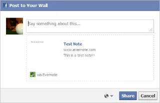 Chia sẻ ghi chú Evernote trên Facebook, Twitter và LinkedIn