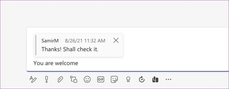 Cách trả lời một tin nhắn cụ thể trong Microsoft Teams