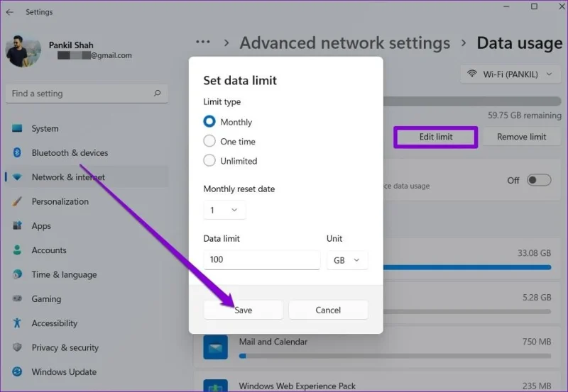 Cách xem và giới hạn việc sử dụng Internet trên Windows 11